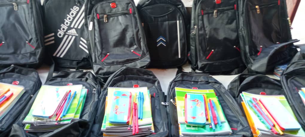 School supplies prepared for students